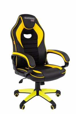 Геймерское кресло Chairman game 16 черный/желтый